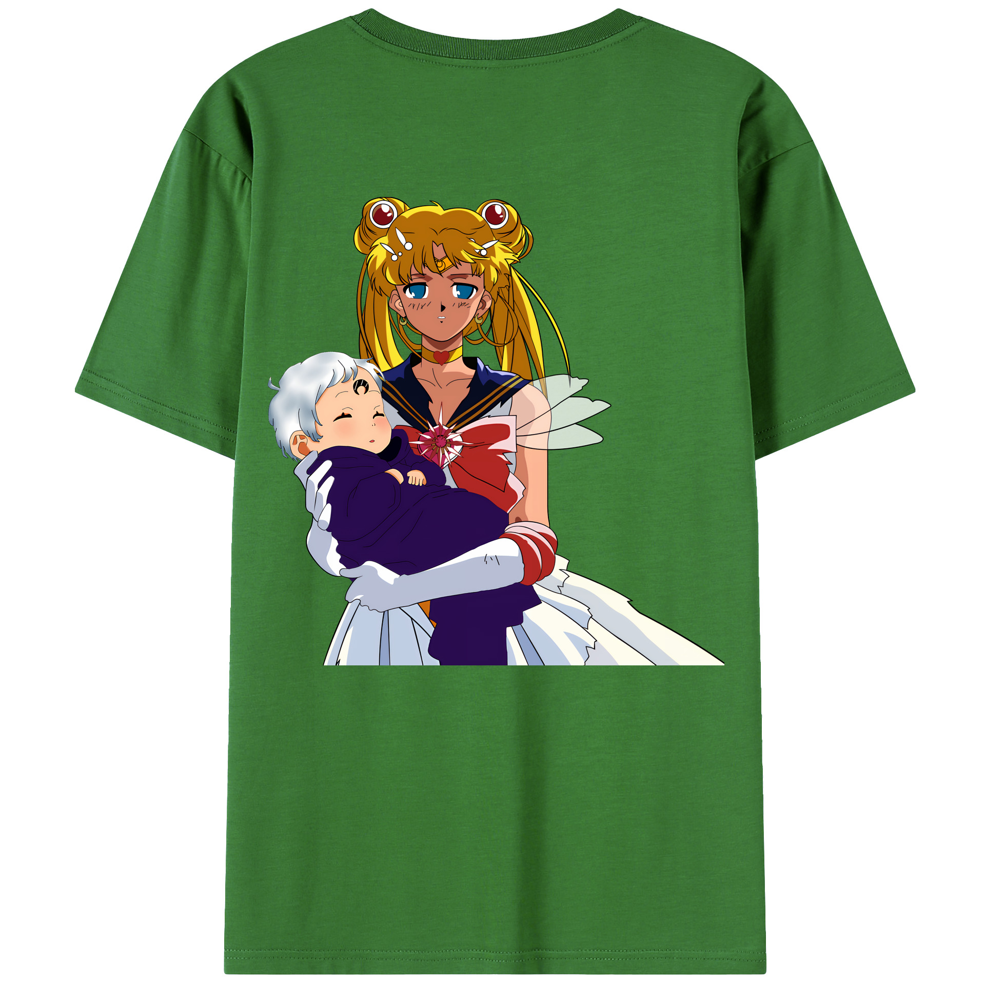 （画像用） 美少女戦士セーラームーン 月野 うさぎ つきの うさぎ Sailor Moon Tsukino Usagi レディース半袖Tシャツ(バックプリント)